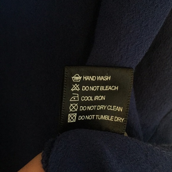 *SOLD* Cobalt Blue Tassel Shirt - Picture 6 of 6